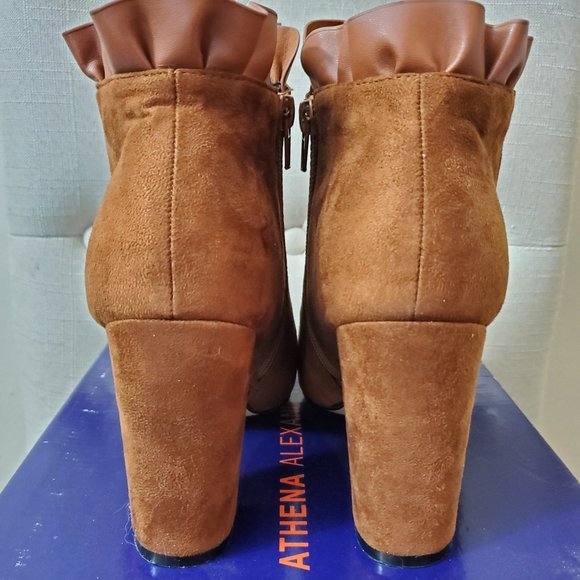Athena Alexander Brown Suede Booties - Picture 4 of 6